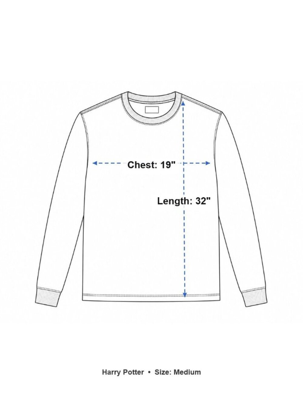 Universal Studios MEDIUM Harry Potter Ravenclaw Rhinestone Long Sleeve Shirt NEW - Picture 6 of 7
